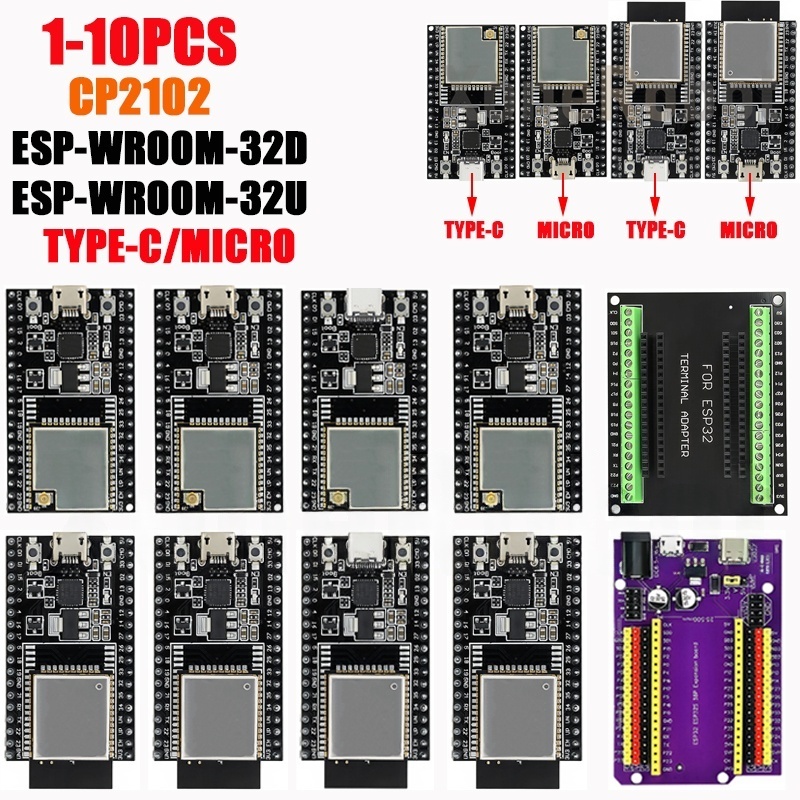 Nodemcu 32S - 1-10 adet ESP32-DevKitC çekirdek kurulu TİP-C/MİKRO